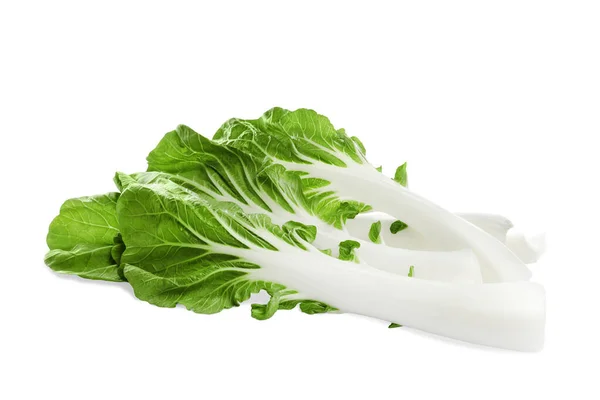 Fresh Leaves Green Pak Choy Cabbage White Background — Stock Photo, Image