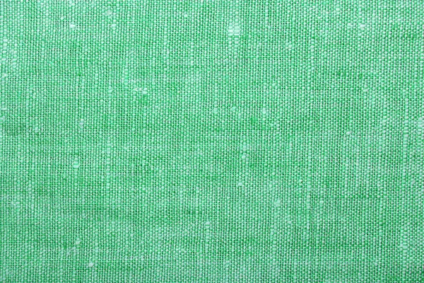 Texture Green Burlap Fabric Background Top View — Stok Foto