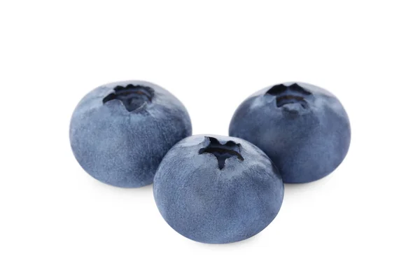 Tasty Ripe Fresh Blueberries White Background — Photo