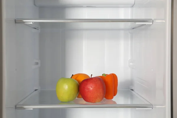 Fresh Products Shelf Modern Refrigerator — Stok Foto