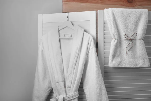 Hanger Clean Bathrobe Towel Screen — 图库照片