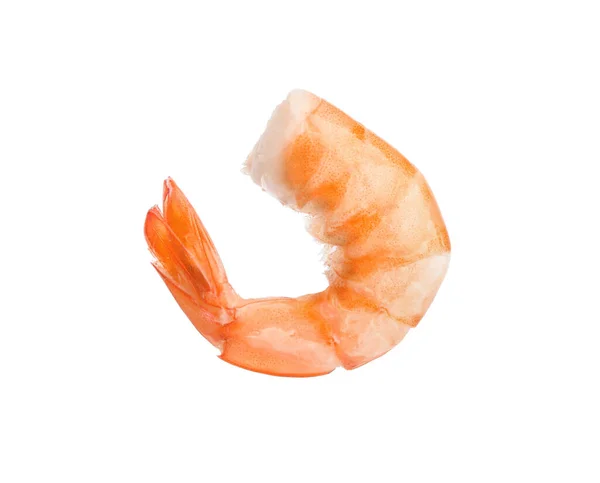 白で隔離されたおいしい調理されたエビ 健康的な魚介類 — ストック写真