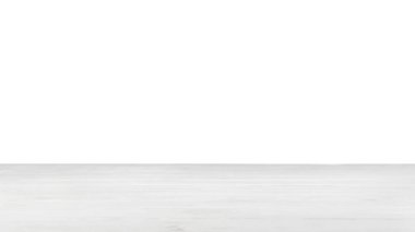 Empty clean wooden surface isolated on white