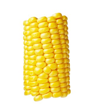 Piece of fresh corncob on white background