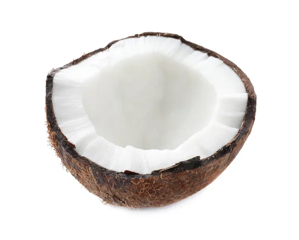 Half Ripe Coconut Isolated White — Stock Fotó