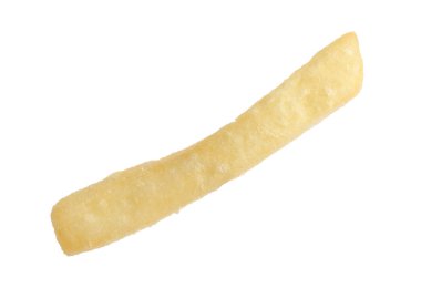 One delicious french fry isolated on white