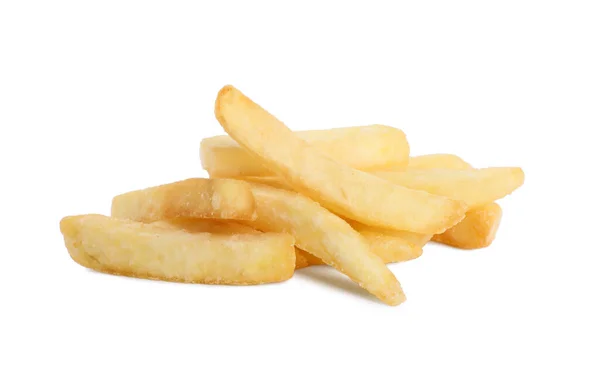 Delicious Fresh French Fries White Background — Stok fotoğraf