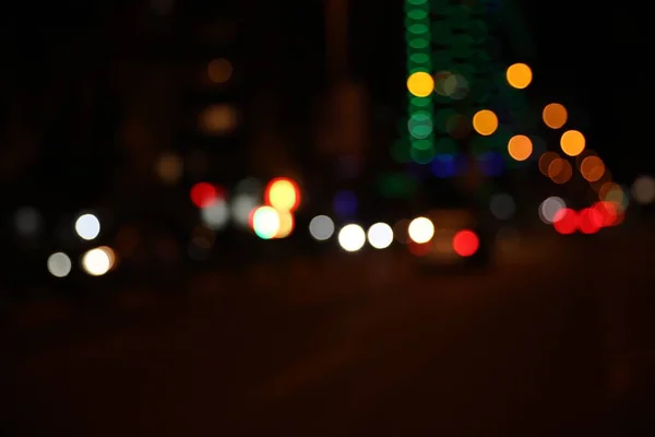 Blurred View Cityscape Bokeh Effect Night Life — Stockfoto