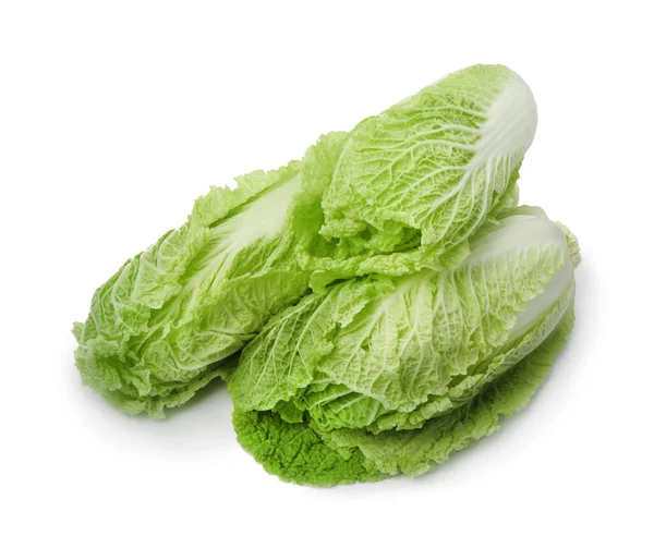 Fresh Tasty Chinese Cabbages White Background — Stock fotografie