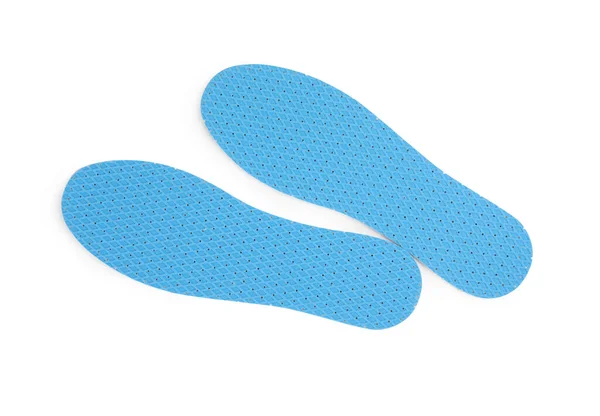 Pair Insoles White Background Top View — Stock Fotó