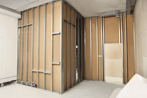 Wall Metal Studs Indoors Repair Maintenance — Stock Photo, Image