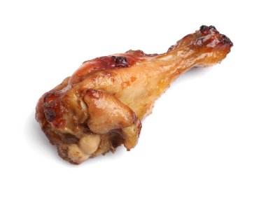 Delicious fried chicken wing isolated on white