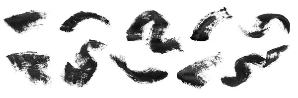 Set Different Mascara Strokes White Background Banner Design — Stockfoto