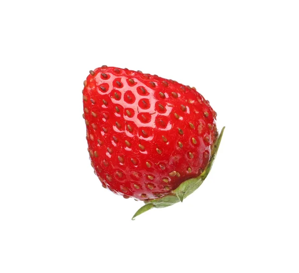 Νόστιμη Ώριμη Φρέσκια Φράουλα Απομονωμένη Λευκό — Φωτογραφία Αρχείου