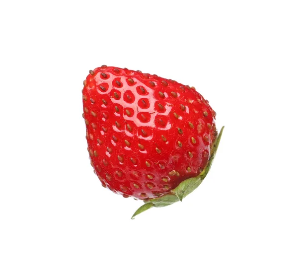 Tasty Ripe Fresh Strawberry Isolated White — Photo