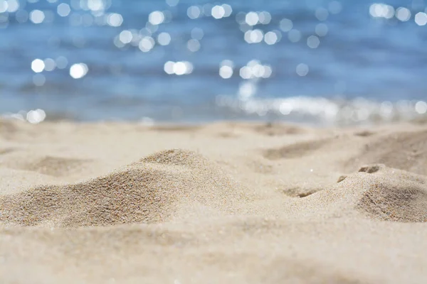Sandy Beach Sea Sunny Day Closeup —  Fotos de Stock