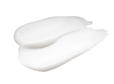 Sample of face cream isolated on white
