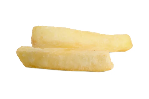 Delicious Fresh French Fries White Background — 图库照片