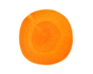 Piece of tasty ripe carrot isolated on white