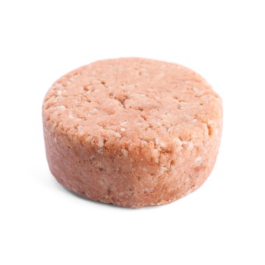 Solid shampoo bar isolated on white. Hair care