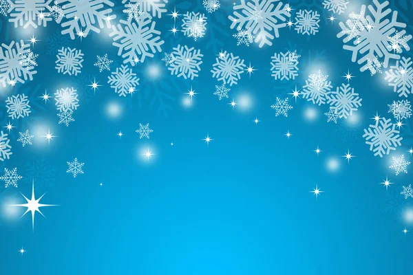 Frame Made Snowflakes Blue Background Space Text — Foto Stock