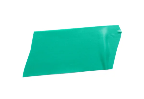 Piece Turquoise Insulating Tape Isolated White Top View — Photo