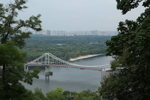 Beautiful View Modern Bridge River — Photo