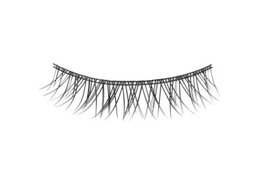 Fake eyelashes on white background. Makeup product