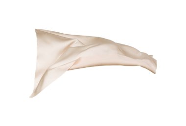 Beyaz arka planda yüzen güzel, narin pembe ipek