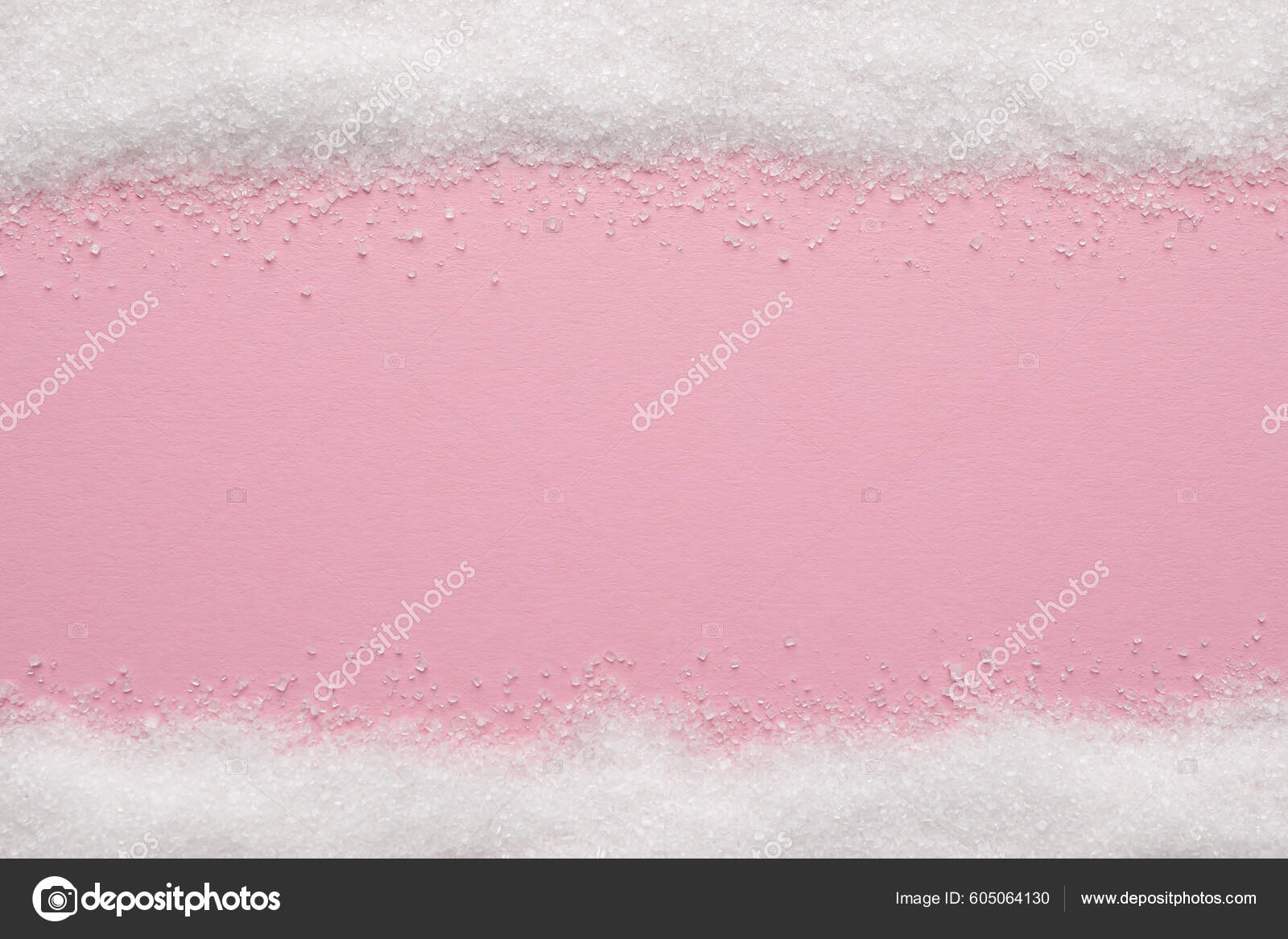 Granulated Sugar Pink Background Top View Space Text Stock Illustration ...