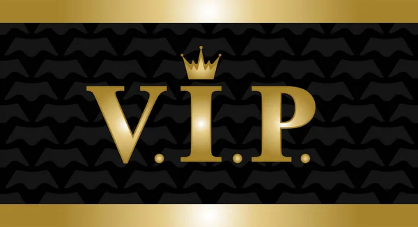 VIP member card design in black and golden colors. Illustration