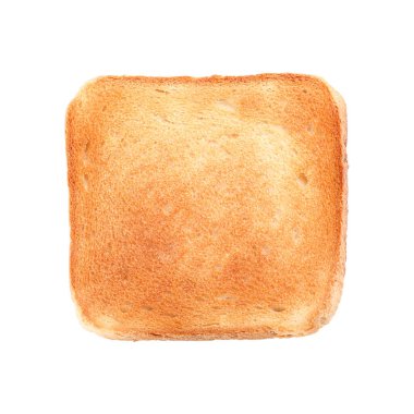 Slice of delicious toasted bread isolated on white