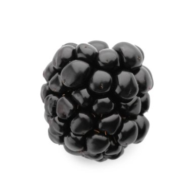 One tasty ripe blackberry isolated on white