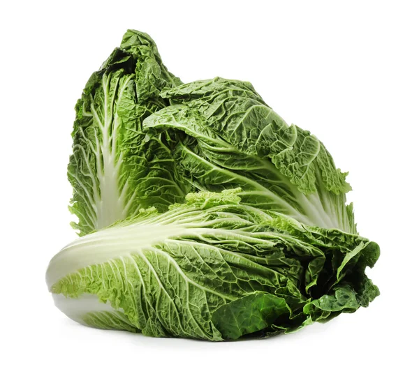 Fresh Tasty Chinese Cabbages White Background — Foto de Stock