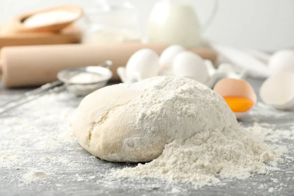 Wheat Dough Products Grey Table Cooking Pastries — Stockfoto