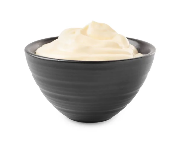Tasty Mayonnaise Bowl Isolated White — Photo