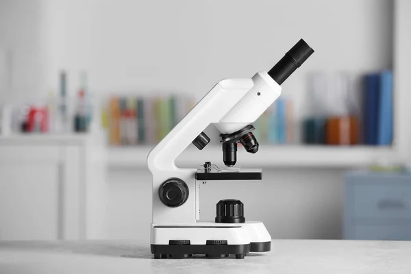 Modern Medical Microscope White Table Laboratory — Stok fotoğraf