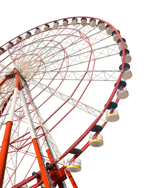 Beautiful Large Ferris Wheel Isolated White — Stok fotoğraf