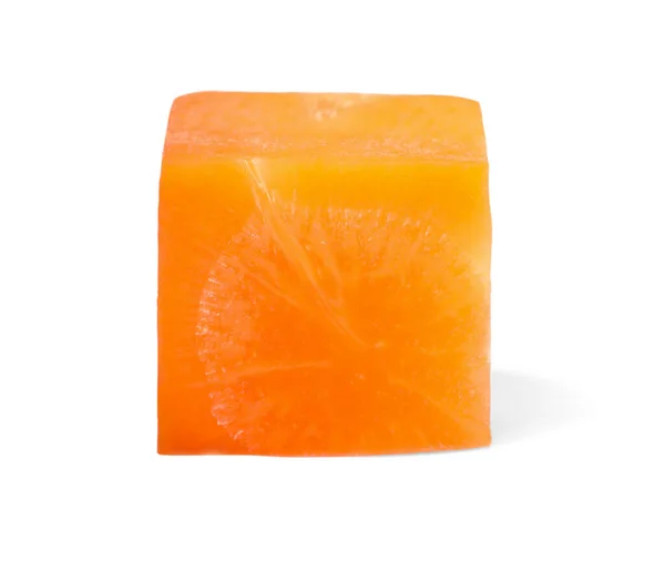 Fresh Ripe Carrot Piece Isolated White — Stock fotografie