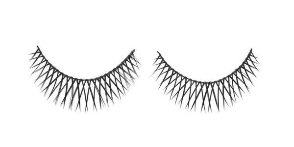 Fake Eyelashes White Background Top View Makeup Product — 스톡 사진