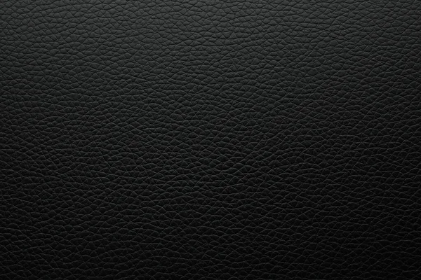 Texture Black Leather Background Closeup — Stock Photo, Image