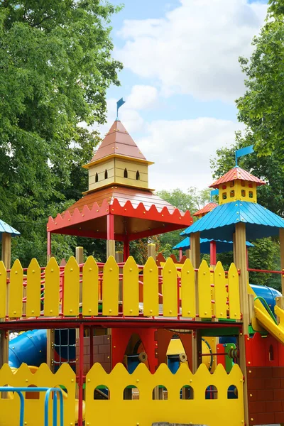 New Colorful Castle Playhouse Children Playground — Φωτογραφία Αρχείου