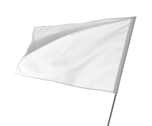 Blank Flag Isolated White Mockup Design — стоковое фото