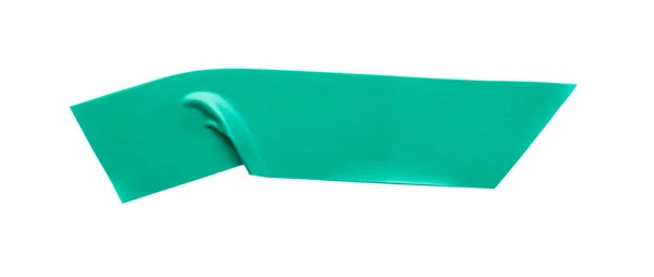Piece Turquoise Insulating Tape Isolated White Top View — Foto Stock