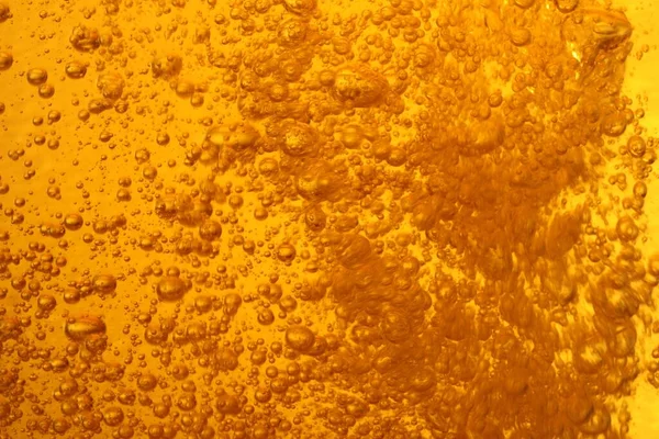 Tasty Beer Bubbles Background Closeup — Photo