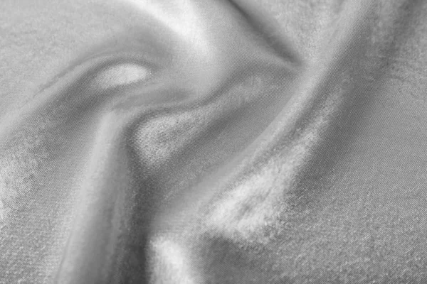 Textura Mătasii Argintii Fundal Closeup — Fotografie, imagine de stoc