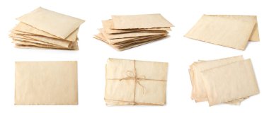 Beyaz arkaplandaki eski harf yığınlarıyla ayarlandı. Pankart tasarımı