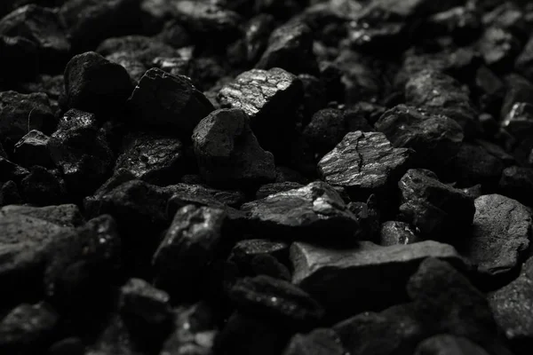 Heap Cărbune Fundal Vedere Închidere — Fotografie, imagine de stoc