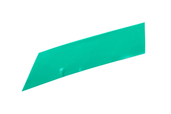 Piece Turquoise Insulating Tape Isolated White Top View — 图库照片