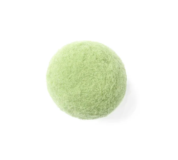 Zelená Pěna Klaun Nos Izolovaný Bílém Horní Pohled — Stock fotografie